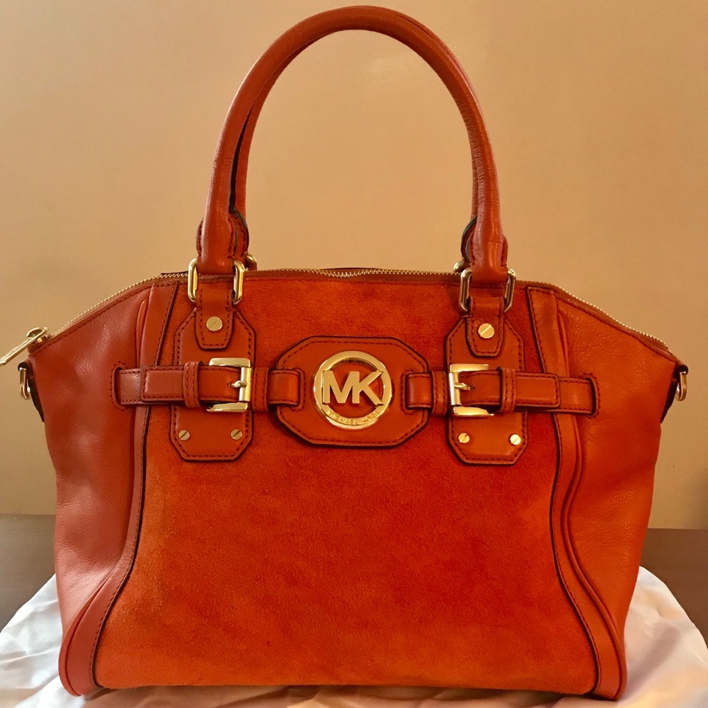 Michael Kors Leather and Suede Satchel